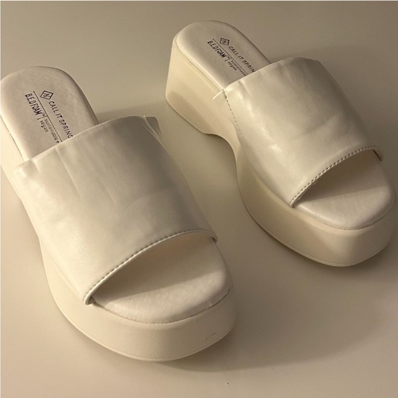 Call It Spring White Platform Shoes - Picture 1 of 2